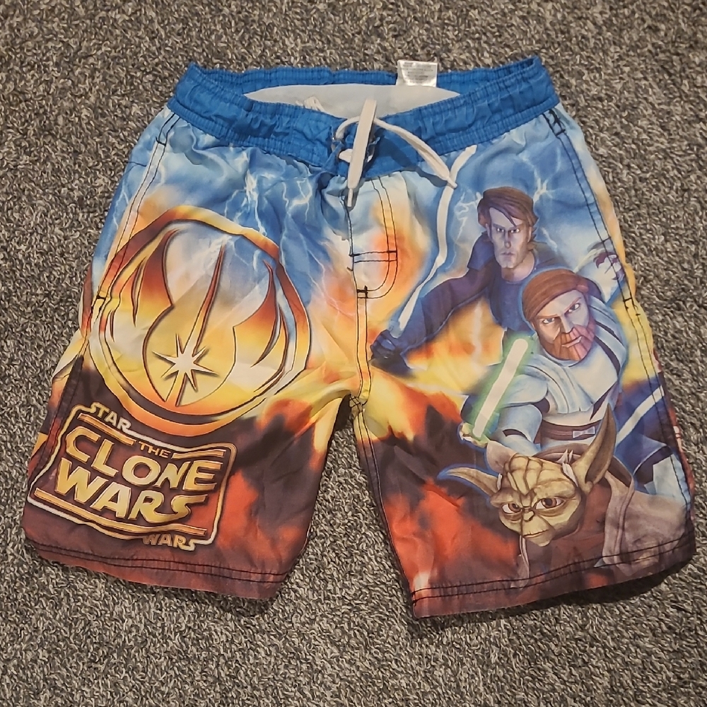 Star Wars Clone Wars Boys Graphic Swim Shorts - Multicolor